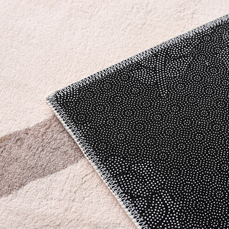 Variegated Gray Area Rug Modern Washable Carpet Polypropylene Non-Slip Area Rug for Living Room