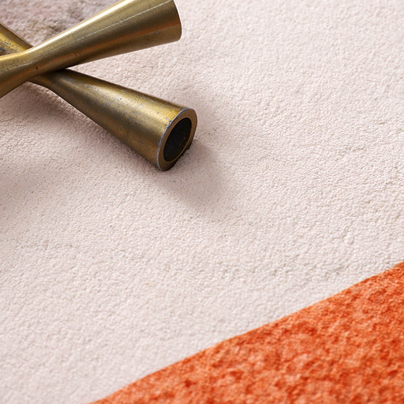 Variegated Gray Area Rug Modern Washable Carpet Polypropylene Non-Slip Area Rug for Living Room