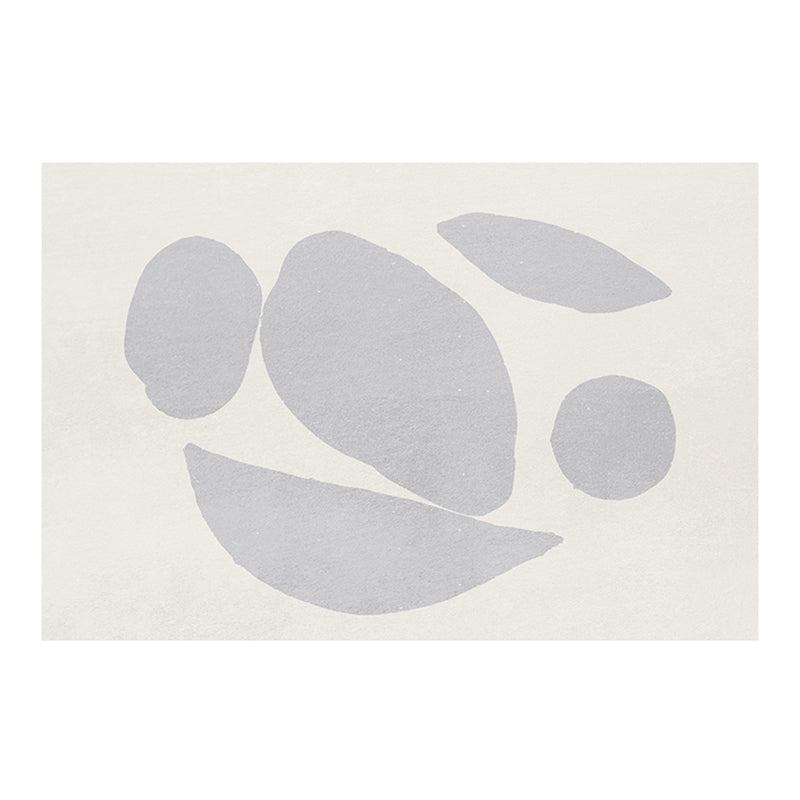 Wit kleurblokken Tapijt Modern polyester gebied Rug Easy Care Rug voor woningdecoratie