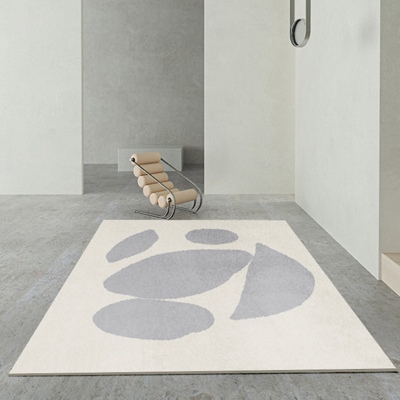 Wit kleurblokken Tapijt Modern polyester gebied Rug Easy Care Rug voor woningdecoratie