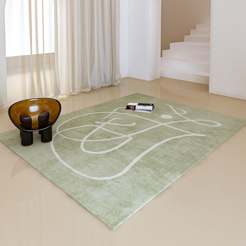 Simplicity Area Carpet Modern Polyester Rug Stain Resistant Washable Rug for Living Room