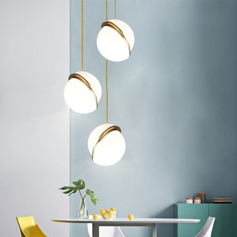 Acrylkugel zeitgenössischer einfacher einzelner Buld -Anhänger LED -Anhänger für Barstudienraum