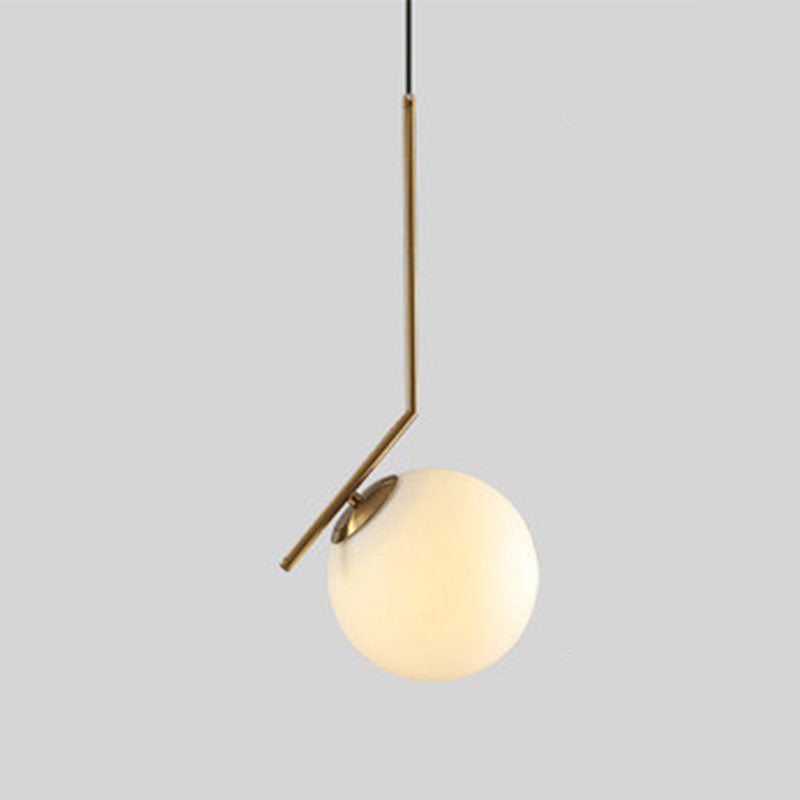 Weißes Glas Deckenleuchte Ding Room Schlafzimmer Ein leichtes modernes hängendes Licht