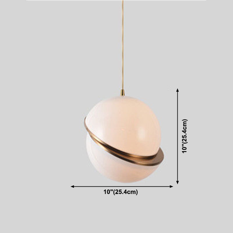 Weißes Glas Deckenleuchte Ding Room Schlafzimmer Ein leichtes modernes hängendes Licht