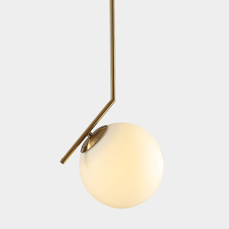 Weißes Glas Deckenleuchte Ding Room Schlafzimmer Ein leichtes modernes hängendes Licht