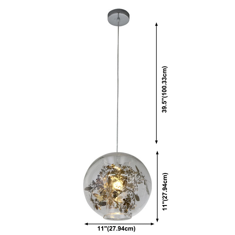 Schlafzimmer Einfache One Lampe Hanging Light Kit Globe Lucency Glass Anhängerlampe