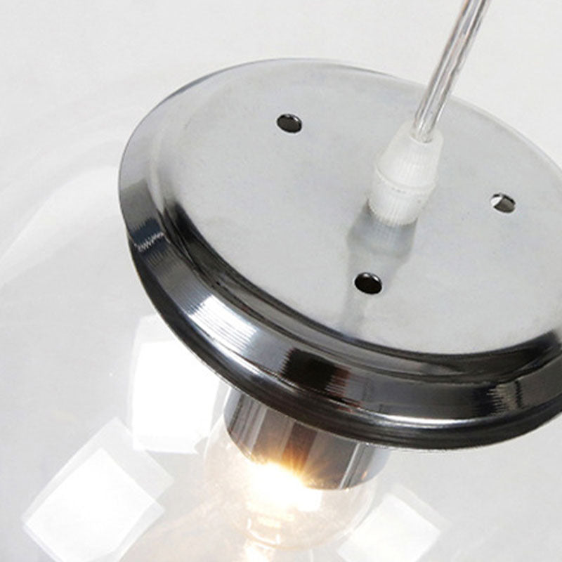 Dormitorio simple una bombilla kit de luz colgante lámpara colgante de vidrio lucence