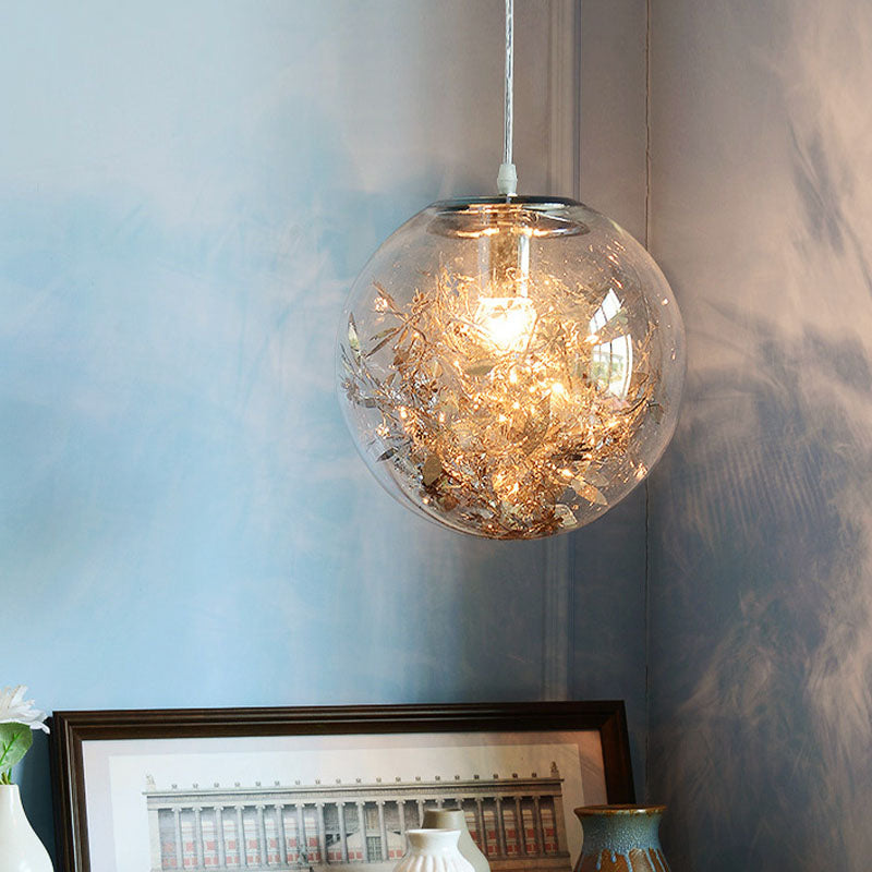 Schlafzimmer Einfache One Lampe Hanging Light Kit Globe Lucency Glass Anhängerlampe