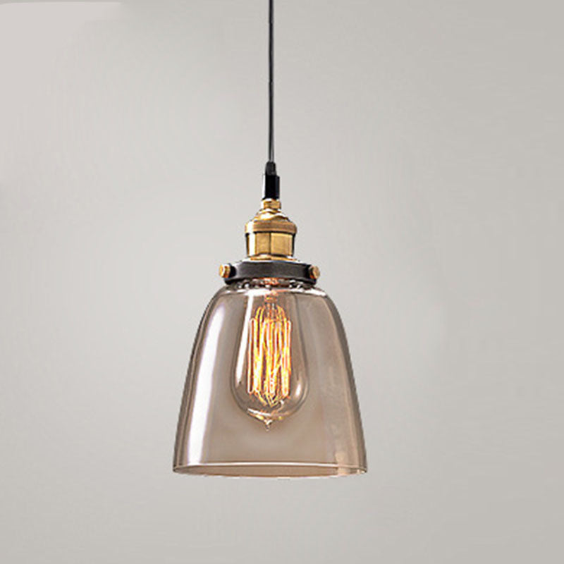 1 Light Pendant Lamp with Lucency Glass Modern Suspension Lighting Fixture