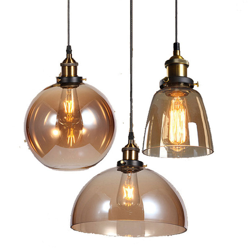 1 Light Pendant Lamp with Lucency Glass Modern Suspension Lighting Fixture