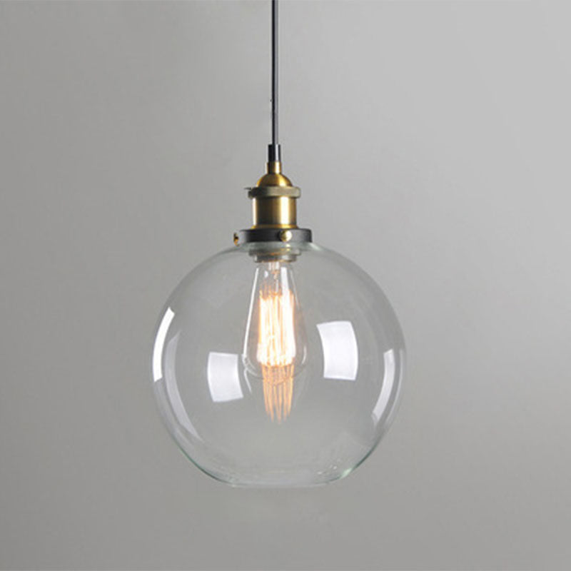 1 Light Pendant Lamp with Lucency Glass Modern Suspension Lighting Fixture
