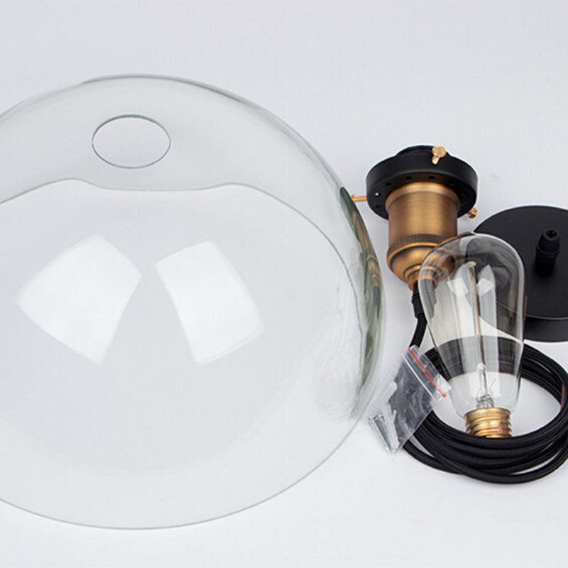 1 Light Pendant Lamp with Lucency Glass Modern Suspension Lighting Fixture