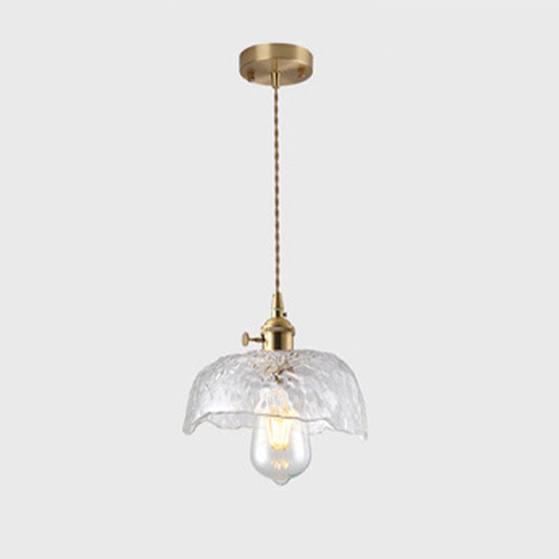 One Head Modern Clear Glass Pendant Light Bedroom Living Room Dining Room Pendant