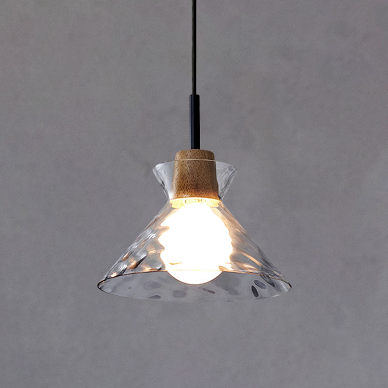 Contemporary Ceiling Hanging Light Fixture with Glass Shade for Sitting Room