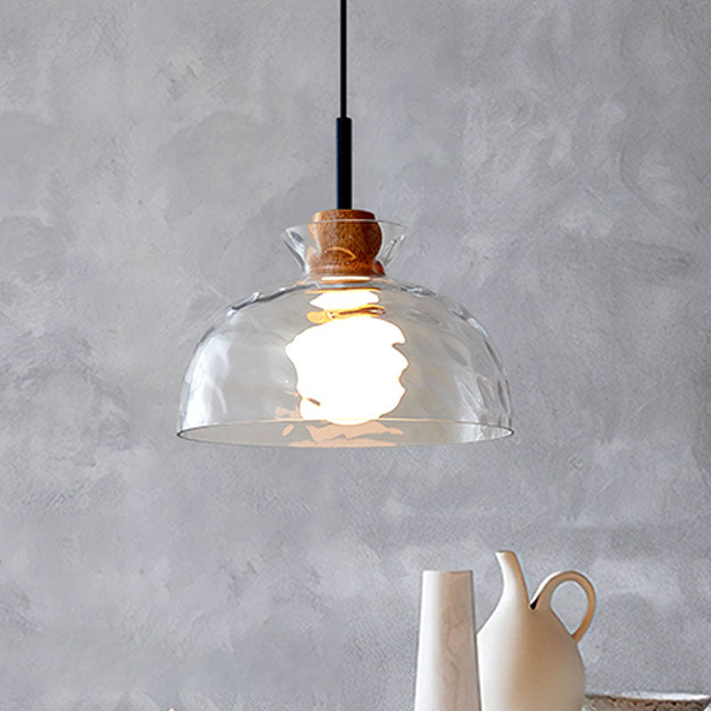 Contemporary Ceiling Hanging Light Fixture with Glass Shade for Sitting Room