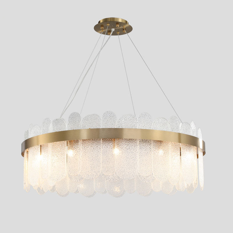 Drum Kronleuchter Leuchte moderne Glasanhänger Beleuchtung für das Restaurant