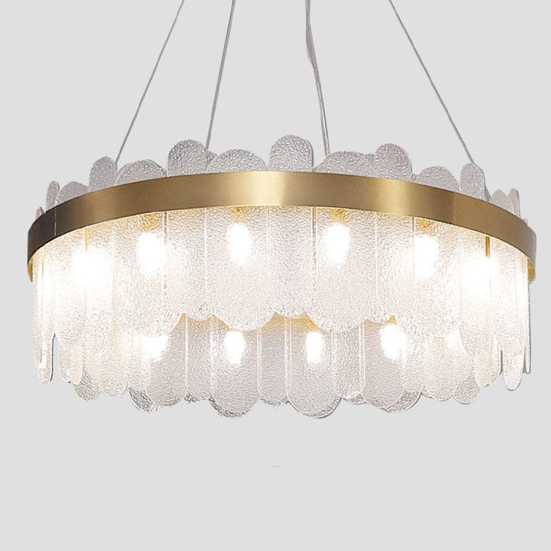 Drum Kronleuchter Leuchte moderne Glasanhänger Beleuchtung für das Restaurant