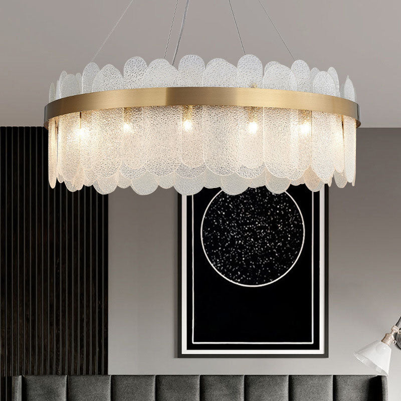 Drum Kronleuchter Leuchte moderne Glasanhänger Beleuchtung für das Restaurant