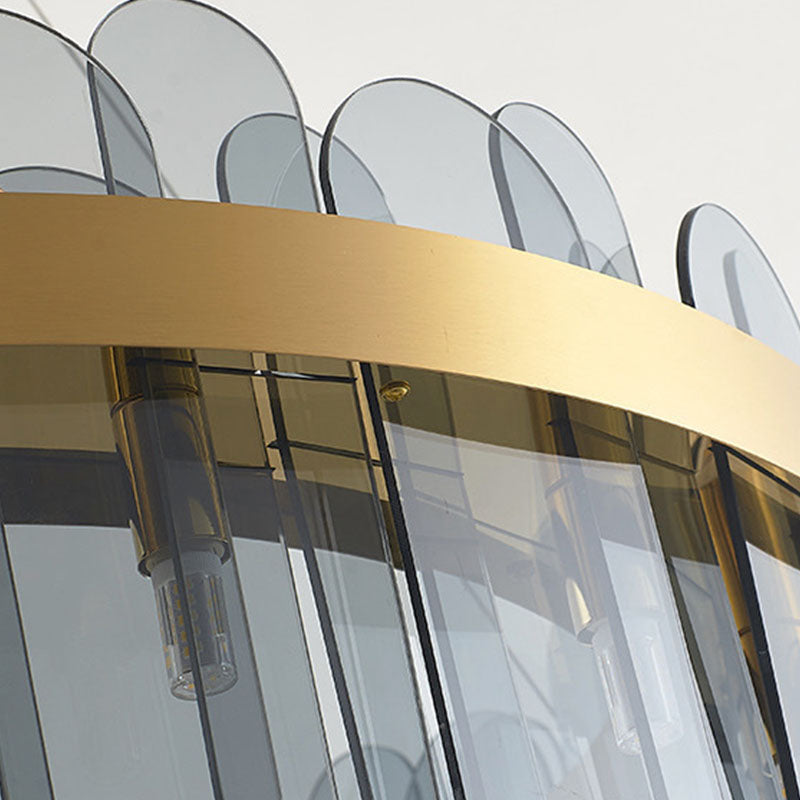 Drum Kronleuchter Leuchte moderne Glasanhänger Beleuchtung für das Restaurant