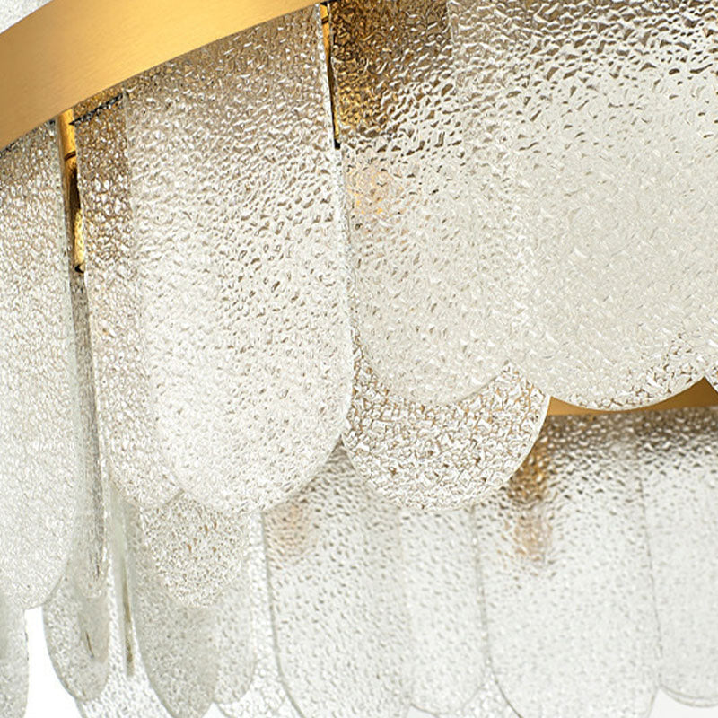 Drum Kronleuchter Leuchte moderne Glasanhänger Beleuchtung für das Restaurant