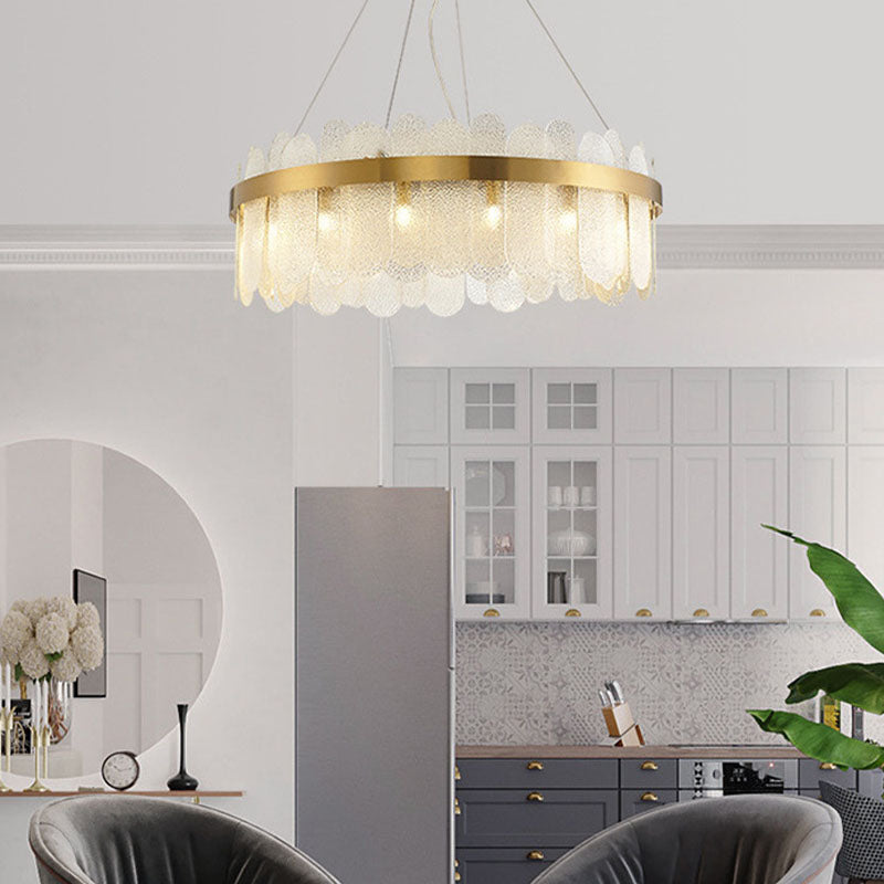 Drum Kronleuchter Leuchte moderne Glasanhänger Beleuchtung für das Restaurant