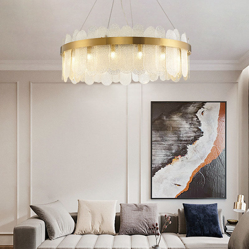 Drum Kronleuchter Leuchte moderne Glasanhänger Beleuchtung für das Restaurant