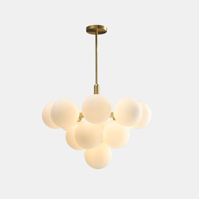 Lampada lampadina a globo Illuminazione a sospensione moderna in vetro bianco per il ristorante