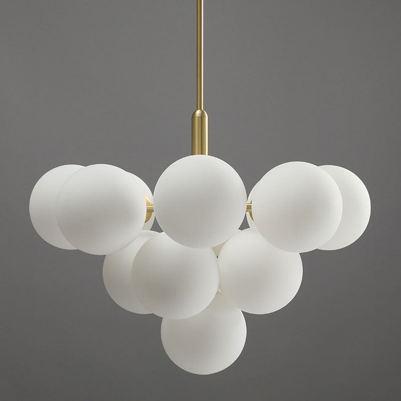 Lampada lampadina a globo Illuminazione a sospensione moderna in vetro bianco per il ristorante