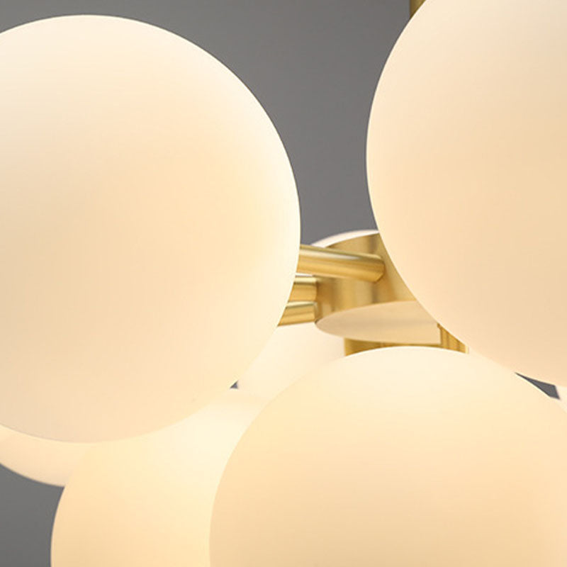 Lampada lampadina a globo Illuminazione a sospensione moderna in vetro bianco per il ristorante