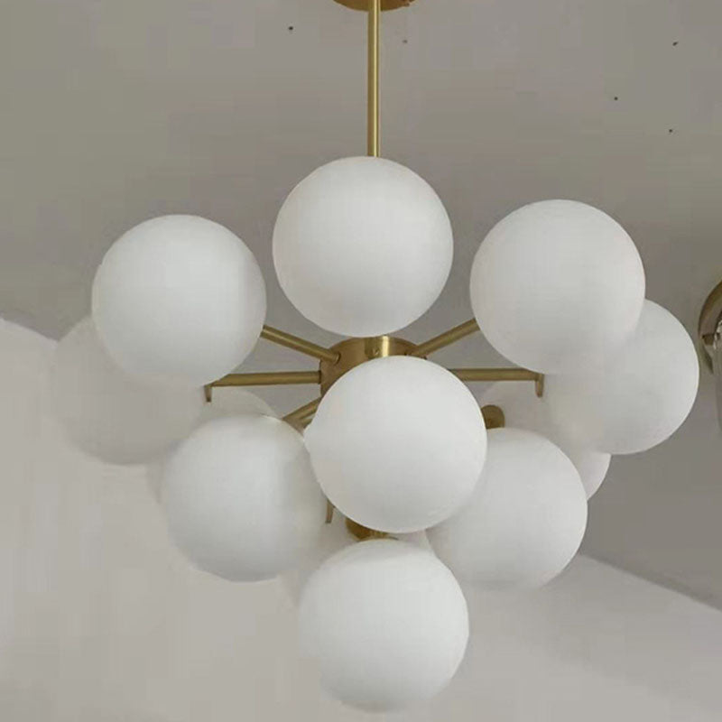 Lampada lampadina a globo Illuminazione a sospensione moderna in vetro bianco per il ristorante
