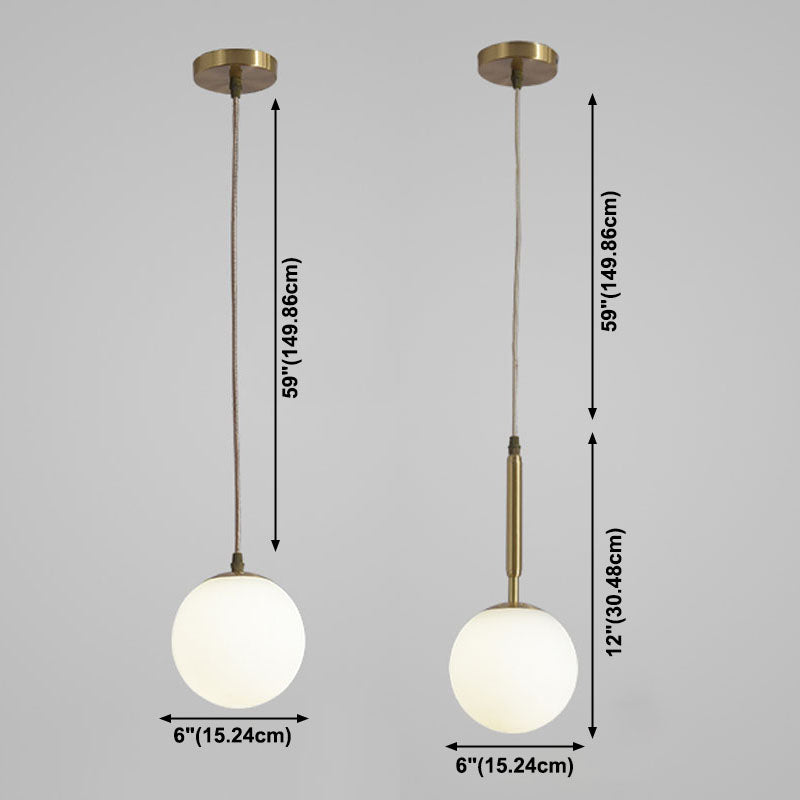 Kreative zeitgenössische Anhängerbeleuchtung mit Glasschatten für Salon -Café -Shop