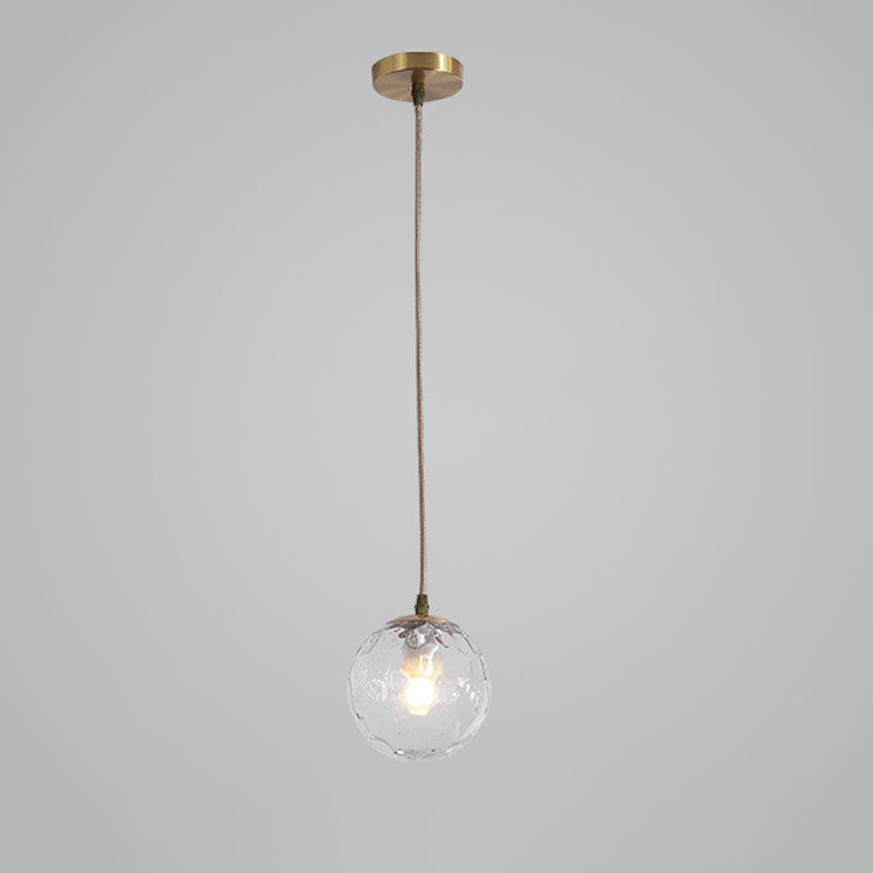 Kreative zeitgenössische Anhängerbeleuchtung mit Glasschatten für Salon -Café -Shop