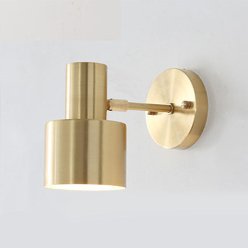 Pocone murale in metallo in stile postmoderno 1 lampada da parete in oro chiaro per corridoio da letto