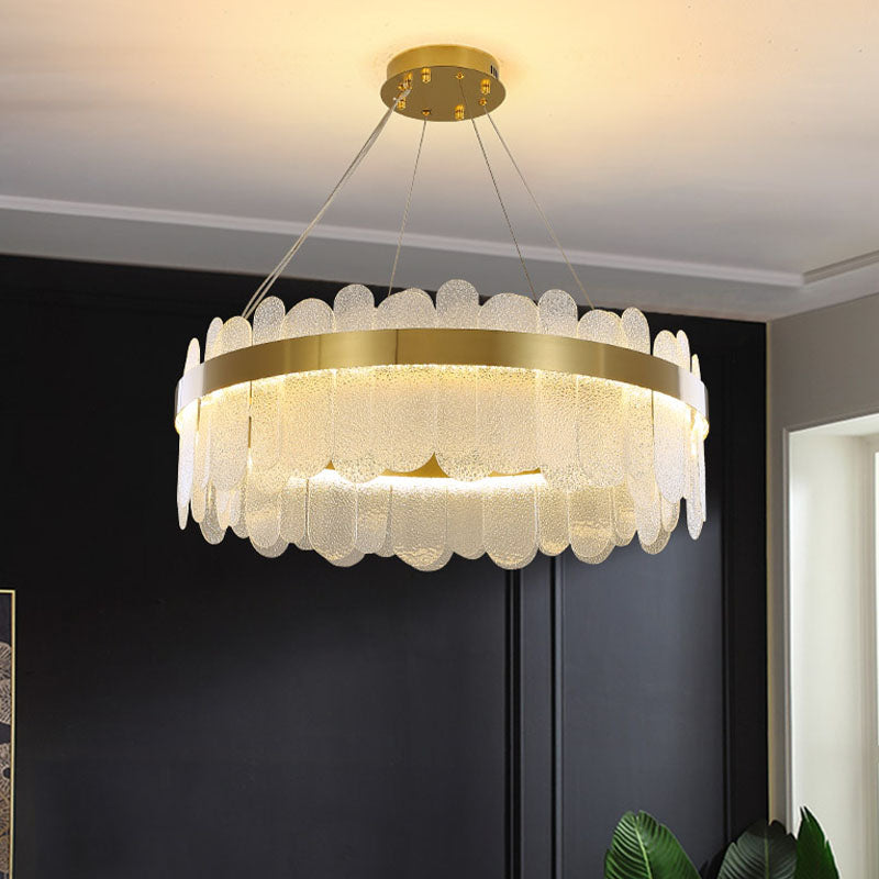 Drum Kronleuchter Leuchte moderne Glasanhänger Beleuchtung für das Restaurant