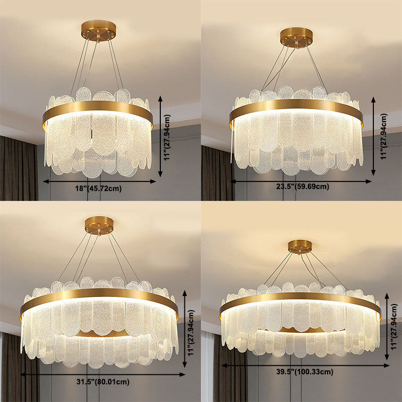 Drum Kronleuchter Leuchte moderne Glasanhänger Beleuchtung für das Restaurant