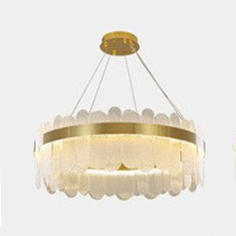 Drum Kronleuchter Leuchte moderne Glasanhänger Beleuchtung für das Restaurant