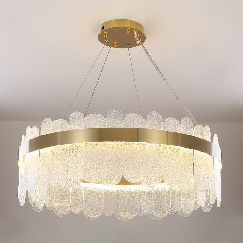 Drum Kronleuchter Leuchte moderne Glasanhänger Beleuchtung für das Restaurant