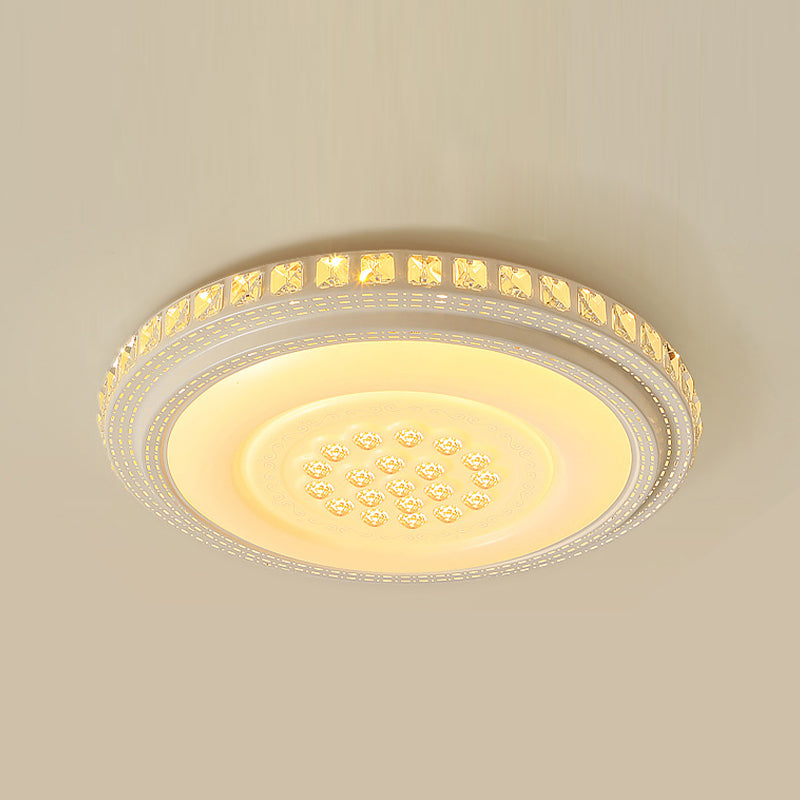 Lámpara empotrada LED de montaje en techo, lámpara empotrada moderna con pantalla acrílica blanca