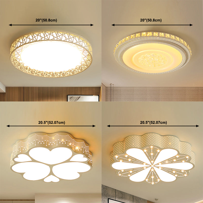 Lámpara empotrada LED de montaje en techo, lámpara empotrada moderna con pantalla acrílica blanca