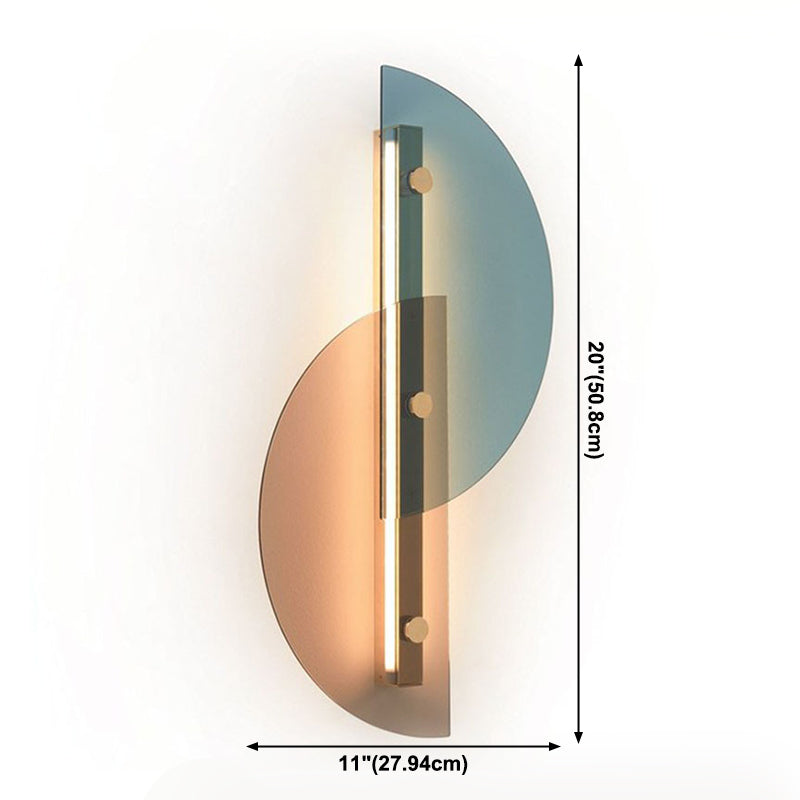 Lámparas de pared de estilo modernas con aplique de pared de vidrio en forma de arco para dormitorio