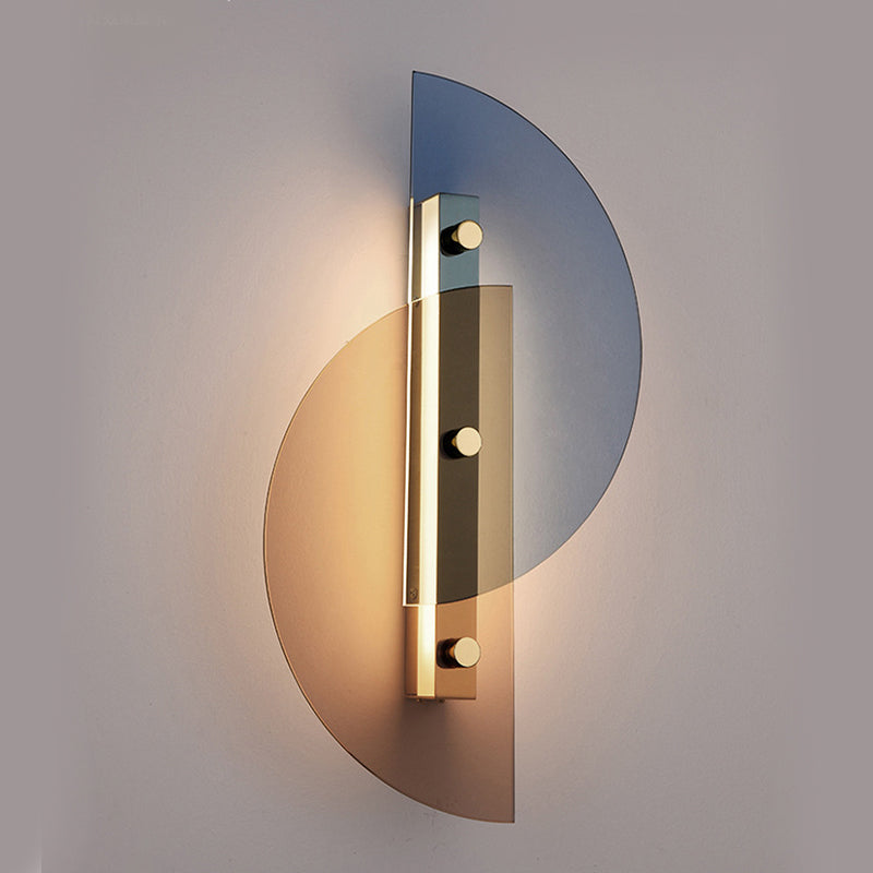 Moderne Wandmontaglampen mit bogenförmiger Glaswandleuchten für Schlafzimmer