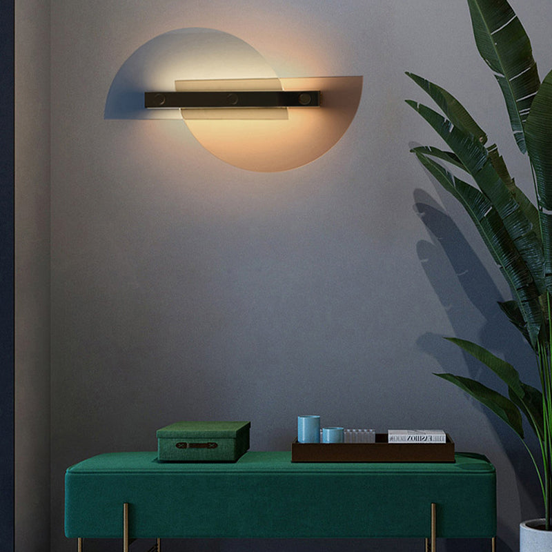Moderne Wandmontaglampen mit bogenförmiger Glaswandleuchten für Schlafzimmer