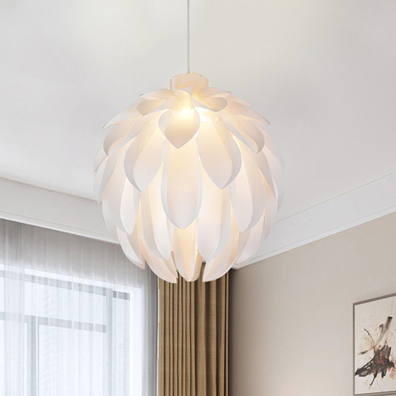 Lámpara de suspensión de techo colgante de marco blanco para el dormitorio
