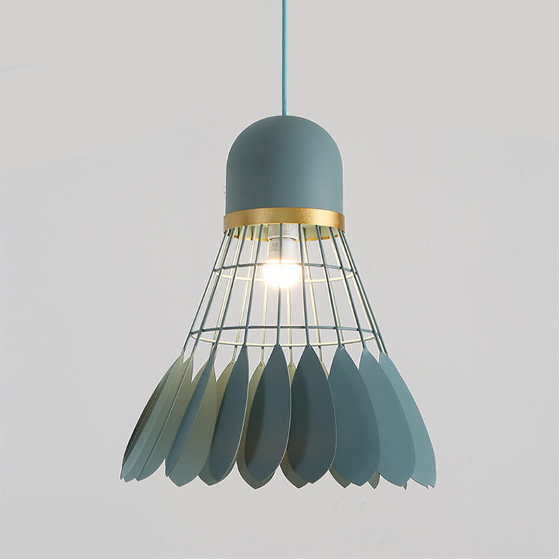 Modern Macaron Badminton Hanging Pendnant Lamp Metal Hanging Pendant Lights for Restaurant