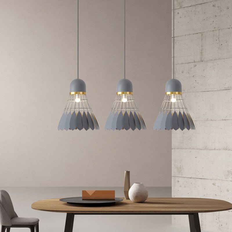 Modern Macaron Badminton Hanging Pendnant Lamp Metal Hanging Pendant Lights for Restaurant