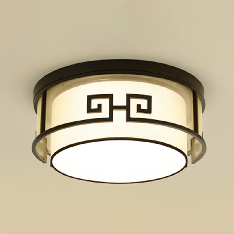 3/5 Hoofden Stof Plafondlamp Chinese Stijl Flush Mount Verlichtingsapparatuur voor Woonkamer