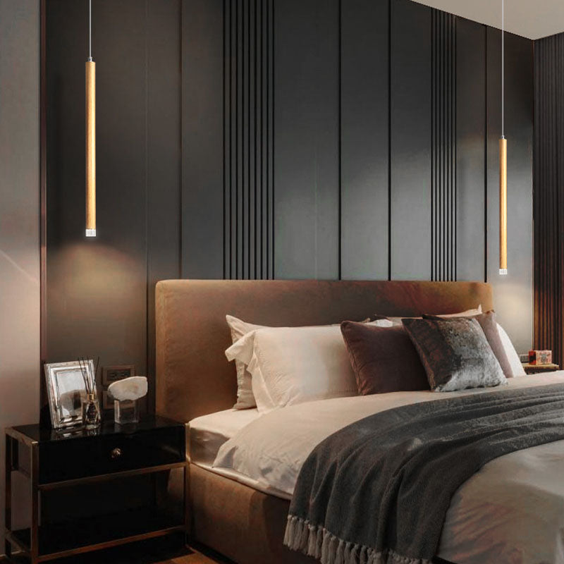 Lineare Anhängerleuchten moderne 1-Licht-LED-Anhängerlampe mit klarem Kristallschatten