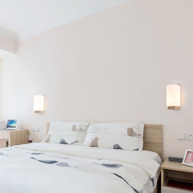 Minimalismo moderno Medón de madera doméstico Domortes con sombra de vidrio para la habitación de los niños del dormitorio