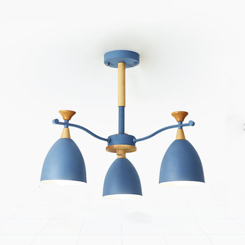 Luces colgantes de metal colgante de lámpara de cono de cono de macarrón