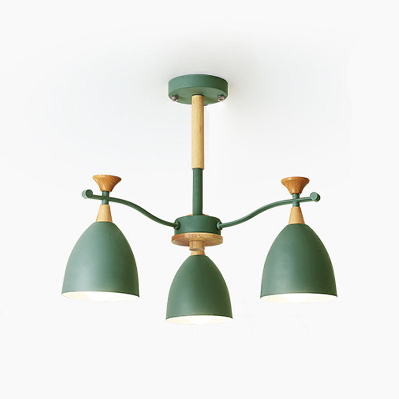 Luces colgantes de metal colgante de lámpara de cono de cono de macarrón